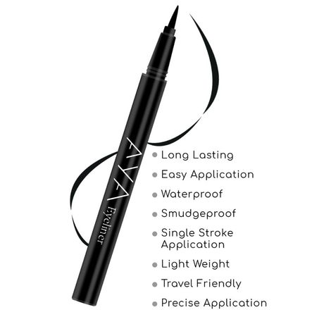 Buy AYA Waterproof Long Lasting Eyeliner, Black (2 ml)-Purplle