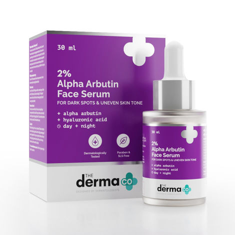 Buy The Derma Co. 2% Alpha Arbutin Face Serum with Alpha Arbutin & Hyaluronic Acid For Dark Spots & Pigmentation - 30ml-Purplle