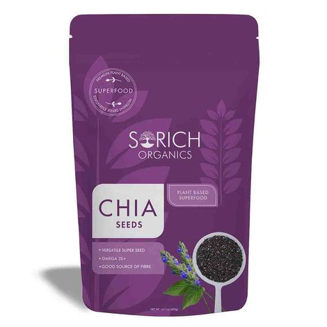 Buy Sorich Organics Chia Seeds for Weight Management - 400 Gm-Purplle