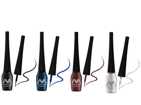 Buy AYA Waterproof Eyeliner, Set of 4 (Black, Blue, Brown, Silver)-Purplle