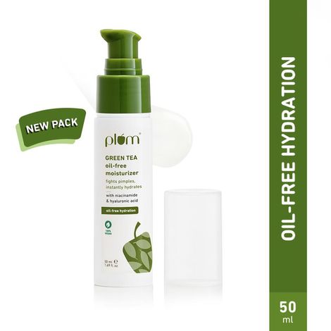 Buy Plum Green Tea Oil-Free Moisturizer With Niacinamide & Hyaluronic Acid - Non-sticky Daily Hydration 50ml-Purplle