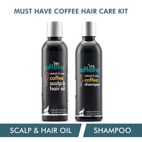 Buy mCaffeine Must-have Coffee Hair Care Kit for Hair Fall Control & Hair Growth | Shampoo, Hair Oil | All Hair Types | Sulphate, Silicone & Mineral Oil Free 450 ml-Purplle