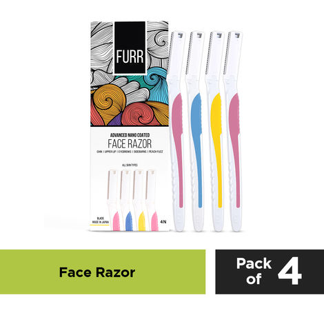 Buy Furr by Pee Safe Face Razor Pack of 4-Purplle