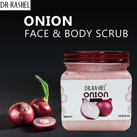 Buy Dr.Rashel Anit-Oxidants Onion Face and Body Scrub For All Skin Types (380 ml)-Purplle