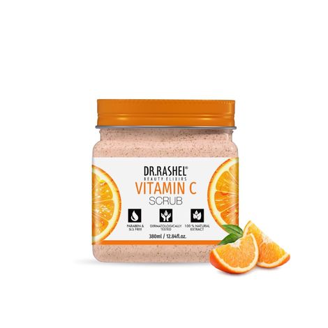 Buy Dr.Rashel Skin Whitening Vitamin C Face and Body Scrub For All Skin Types (380 ml)-Purplle