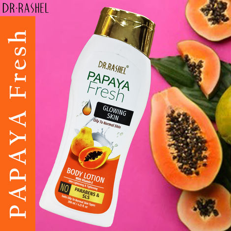 Buy Dr.Rashel Glowing Skin Papaya Body Lotion With Vitamin E (200 ml)-Purplle