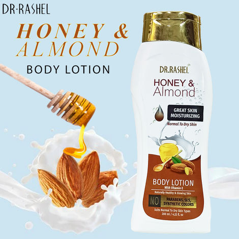 Buy Dr.Rashel Skin Moisturizing Honey and Almond Body Lotion With Vitamin E (200 ml)-Purplle