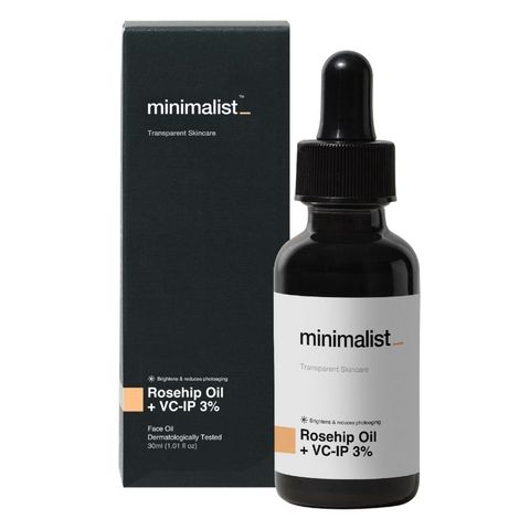 Buy Minimalist Pure Rosehip Oil + VC-IP 3% Face Oil For Brightens & reduces Photoaging 30 ml-Purplle