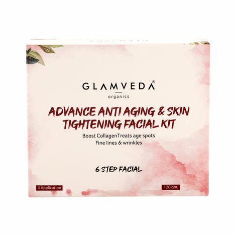 Buy Glamveda Advance Anti Ageing & Skin Tightening Facial Kit (120 gm)-Purplle
