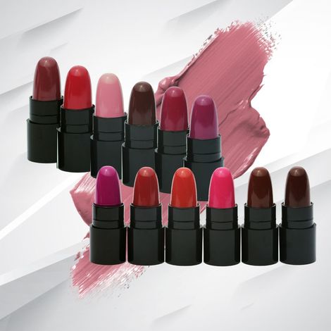 Buy AYA Super Matte Mini Lipstick - Set of 12, Set B-Purplle