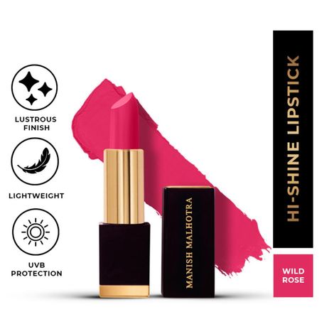 Buy Manish Malhotra Beauty By MyGlamm Hi-Shine Lipstick-Wild Rose-4 gm-Purplle