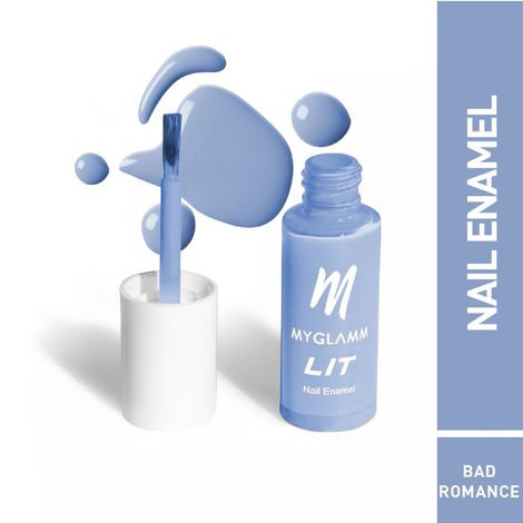Buy MyGlamm LIT Nail Enamel-Bad Romance-7ml-Purplle