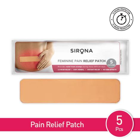 Buy Feminine Period Pain Relief Patches by SIRONA (5 Patches - 1 Pack)-Purplle