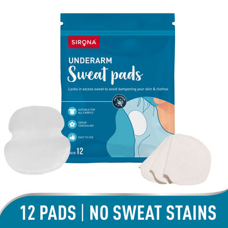 Buy Under Arm Sweat Pads by SIRONA (12 Pads - 1 Pack)-Purplle