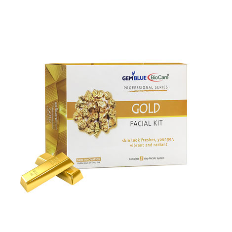 Buy Gemblue Biocare Gold Facial Kit for Skin Look Fresher, Younger, Vibrant and Radiant, 400gm-Purplle