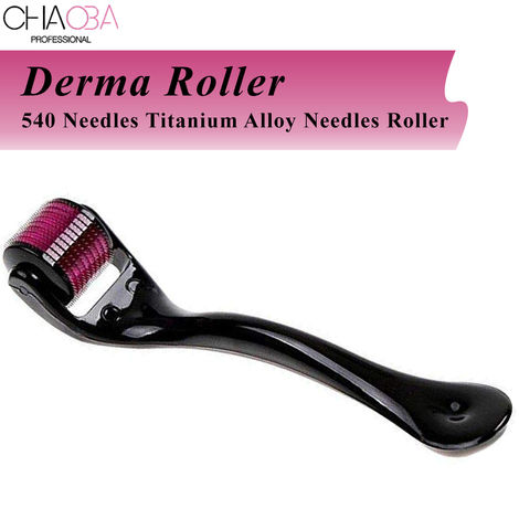 Buy Chaoba Professional Derma Roller System 540 Needles Titanium Alloy Needles Roller for Acne Skin Hair loss (0.5 mm) -Purplle
