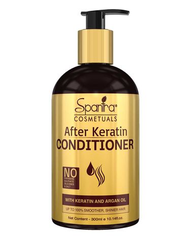 Buy Spantra After Keratin Conditioner for Shinner, Stronger,& Smoother Infused with Keratin and Argan Oil, Intense Repair Conditioner,Reduces Damage Hairfall Control for Men & Women, No Parabens & Sulphte.300ML-Purplle