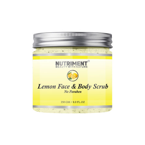 Buy Nutriment Lemon Scrub for Deadskin Cells Removal, Removing Blackheads and Revitalises Healthy Skin, Paraban Free 250gram Suitable for all skin types-Purplle
