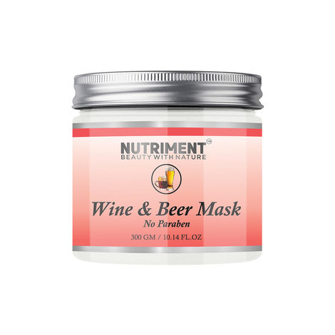 Buy Nutriment Wine and Beer Mask for Hydrating Skin, Removing Oil and Improves Pores, Paraben Free 300gram, Suitable for all Skin Types-Purplle