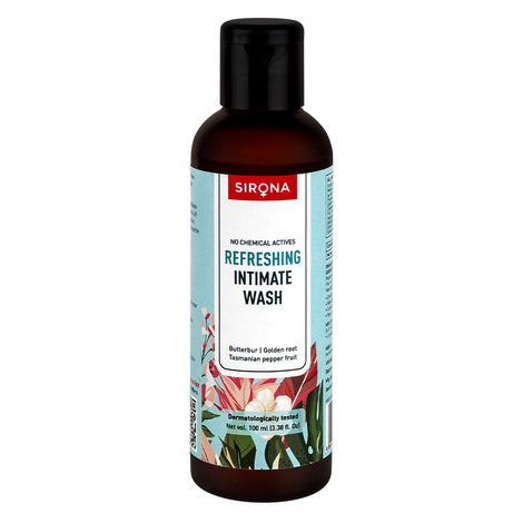 Buy Sirona Natural  Refreshing Intimate Wash & No chemical Actives, Tasmanian Pepper Fruit. Golden Root. Butterbur- 100 ml	-Purplle