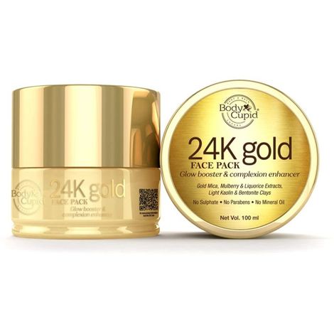 Buy Body Cupid 24K Gold face Pack - with Gold mica Powder and Mulberry & Liquorice extract - Glow Booster & Complexion enhancer - No Sulphate , Parabens , Minerals Oil - (100 ml)-Purplle