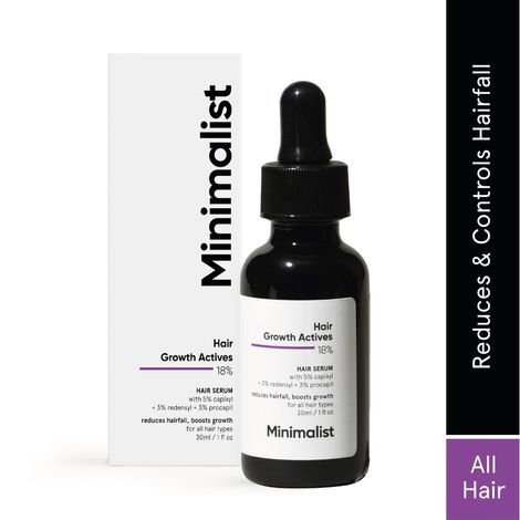 Buy Minimalist 18% Hair Growth Actives, Hair Growth Serum | With Procapil, Capixyl, Redensyl, Anagain & Baicapil For Hair Fall Control, 30 ml-Purplle