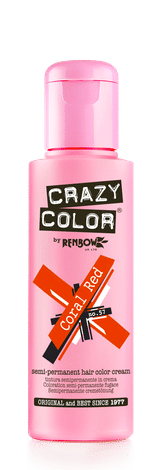 Buy CRAZY COLOR CORAL RED-57 - 100 ML Bottle-Purplle