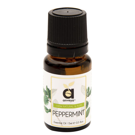 Buy Anveya Peppermint Essential Oil, 100% Natural, 15 ml, For Hair, Skin, Face, Steam, Cold & Diffuser-Purplle