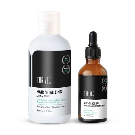 Buy ThriveCo Anti-Dandruff Health Kit: Anti-Dandruff Pre-Shampoo Lotion & Hair Vitalizing Shampoo Combo of 2-Purplle