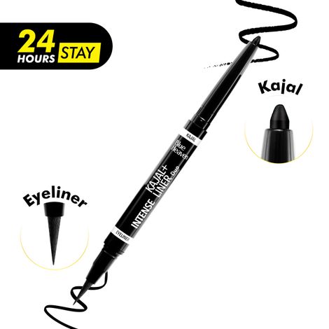 Buy Blue Heaven Intense Kajal (0.30 gm) + Liner (0.55 ml) Duo, Jet Black-Purplle