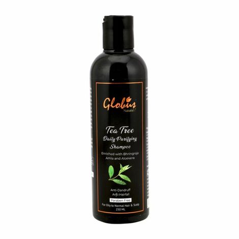 Buy Globus Naturals Tea Tree Daily Purifying Shampoo For Dandruff Prone Hair, Itchy & Oily Scalp Enriched with Bhringraj, Amla,Aloevera|No Parabens| No Sulphate| 250 ml-Purplle