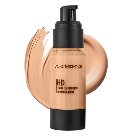 Buy COLORESSENCE HD Foundation, High Coverage Matte Finish Liquid Foundation to Cover Blemishes and Dark Spots 30 ml HDF-2 (Steamy-Mocha)-Purplle