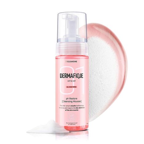 Buy Dermafique - pH Restore Cleansing Mousse, 150 ml - for All Skin Types - Ultra-Mild Foaming Face Wash- for Gentle Cleansing and Hydration - Paraben Free, SLES-free - Dermatologist Tested-Purplle