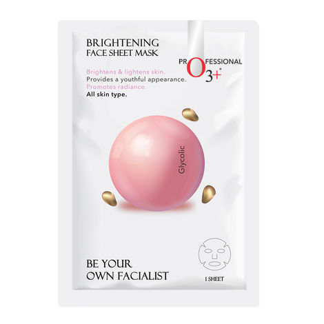 Buy O3+ Facialist Brightening Face Sheet Mask With Glycolic (30 g)(Brightening)-Purplle