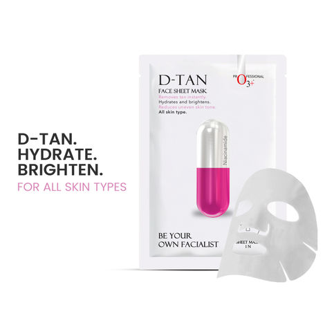 Buy O3+ Facialist Dtan Face Sheet Mask With Niacinamide For De tan Removal (30 gm)-Purplle