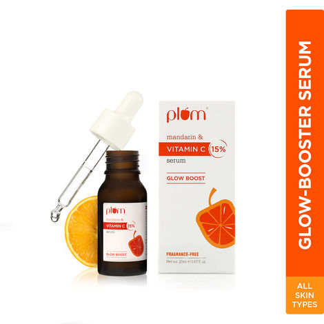 Buy Plum 15% Vitamin C Face Serum with Mandarin (20 ml) for Glowing Skin with Pure Ethyl Ascorbic Acid-Purplle