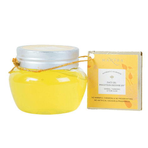 Buy Mantra Herbals Face Gel Pollution Defense Spf+ Sandal Turmeric & Pure Aloe (100 gm)-Purplle