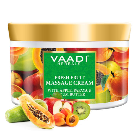 Buy Vaadi Herbals Fresh Fruit Massage Cream With Apple Papaya & Kukum Butter (500 gm)-Purplle