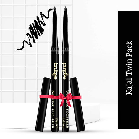 Buy Purplle Winking Together Kajal - Twin Pack  | Makeup Kit| Combo Offer| Transferproof| Intense Pigmentation-Purplle