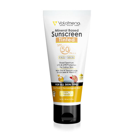 Buy Volamena Tinted Mineral Based Sunscreen With Spf 50 ++ (100 ml)-Purplle
