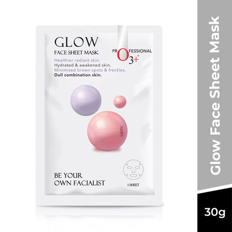 Buy O3+ Facialist Glow Face Sheet Mask Healthier radiant skin.Hydrated & awakened skin.Minimised brown spots & freckles.Dull combination skin.(1 pcs 30 gm)-Purplle