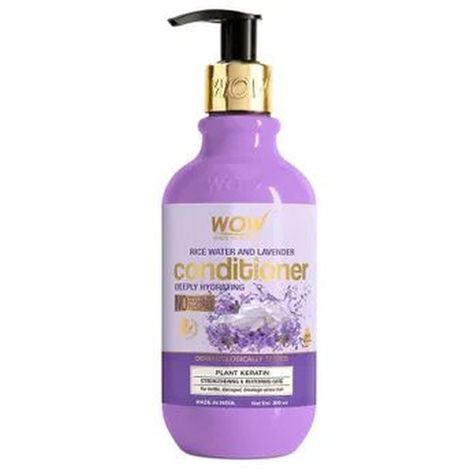 Buy WOW Skin Science Rice Water Conditioner For Damaged, Dry and Frizzy Hair with Rice Water, Rice Keratin & Lavender Oil - 300mL-Purplle