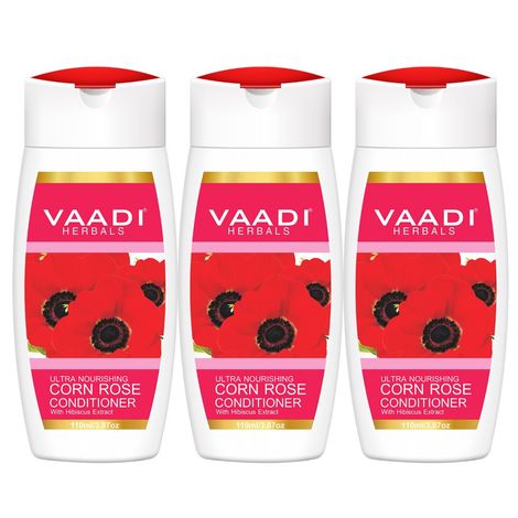 Buy Vaadi Herbals Corn Rose Conditioner with Hibiscus Extract (110 ml x 3)-Purplle