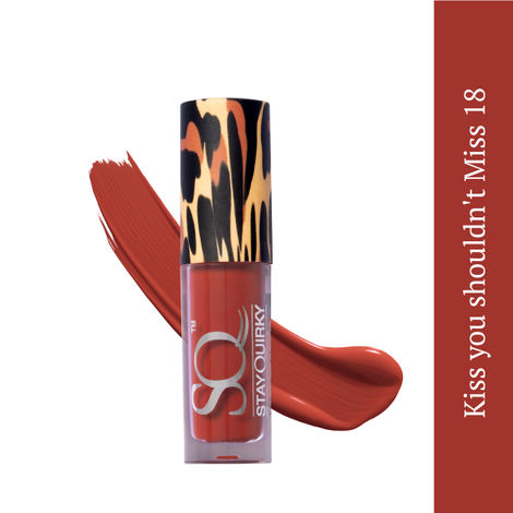 Buy Stay Quirky Mini Liquid Lipstick Red - Kiss You Shouldn't Miss 18 | Highly Pigmented | Non-drying | Long Lasting | Easy Application | Water Resistant | Transferproof | Smudgeproof (1.6 ml)-Purplle