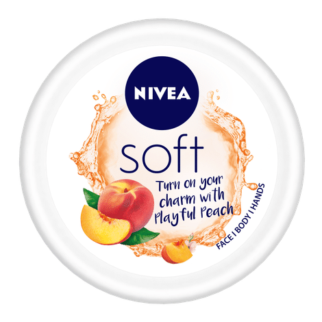 Buy NIVEA Soft Light Moisturizer Cream, Playful Peach, with Vitamin E & Jojoba Oil for Face, Hands and Body (100 ml)-Purplle
