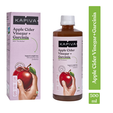 Buy Kapiva Apple Cider + Garcinia (Helps Reduce Weight And Detoxifies The Body) -500 Ml-Purplle