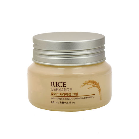 Buy The Face Shop Rice & Ceramide Moisturizing Cream, Moisturizing face cream for for brightening and strengthening the skin barrier 50 ml-Purplle
