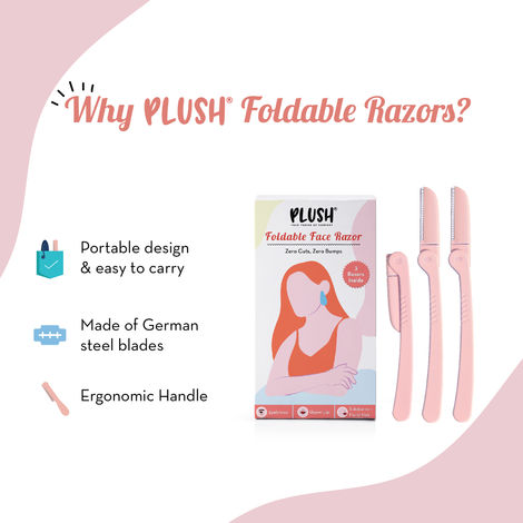 Plush Foldable Face Razors