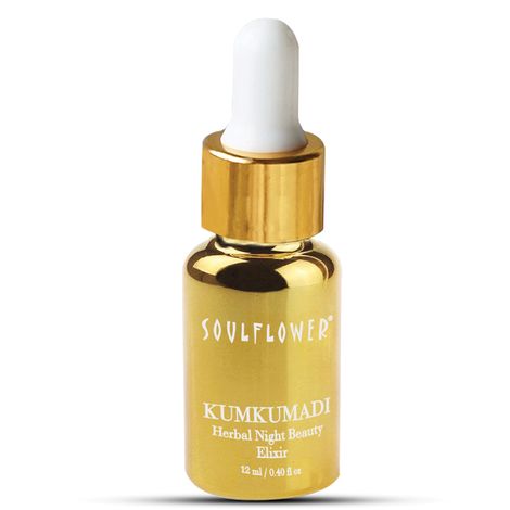 Buy Soulflower Pure & Natural Kumkumadi Night Beauty Elixir With Precious Oils of Saffron & Almond, 12 ML-Purplle