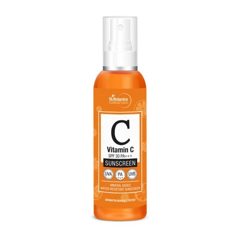 Buy St.Botanica Vitamin C SPF 30 PA+++ Sunscreen Mineral Based & Water Resistant,120 ml - UVA & UVB Protection-Purplle